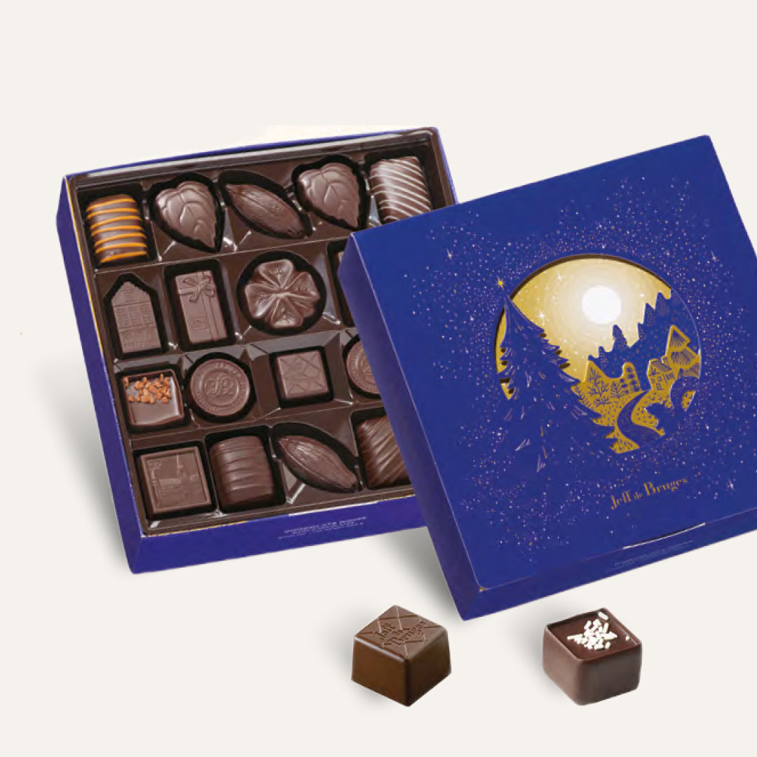 BOITE CADEAU NOËL - 500g CHOCOLATS NOIRS