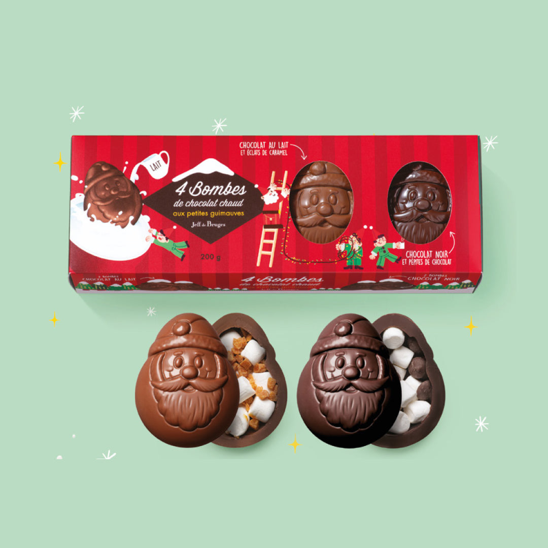 HOT CHOCOLATE BOMBS SANTA CLAUS